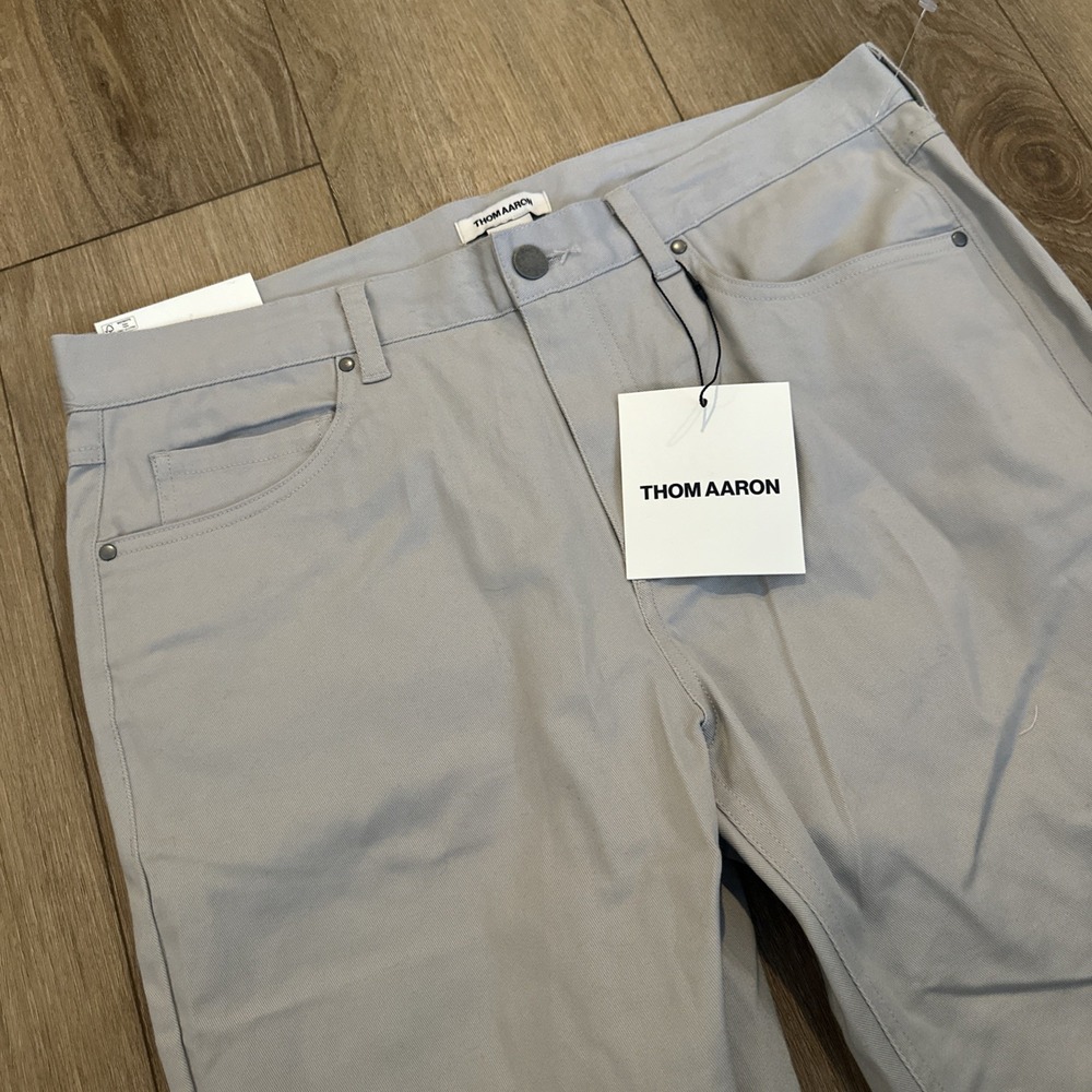 Thom Aaron Men's‎ Khaki Straight Leg Casual Pants Preppy 36x30" NEW